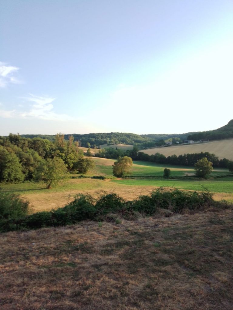 Paysage vallonné du Lot-et-Garonne aux alentours du gîte